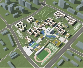 Modern Architectural Bird's-eye View Planning-ID:766258005