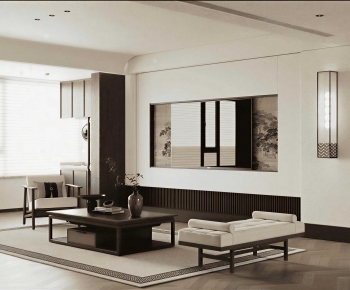 New Chinese Style A Living Room-ID:435518985