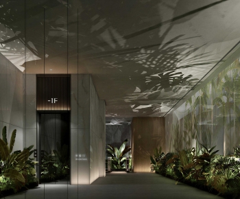 Modern Office Elevator Hall-ID:785434017