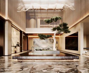 New Chinese Style Office Reception Desk-ID:345830921
