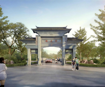 New Chinese Style Decorated Archway-ID:155919082