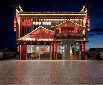 New Chinese Style Facade Element-ID:512993105