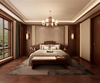 New Chinese Style Bedroom-ID:710470919