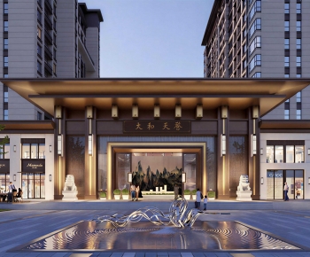 New Chinese Style Facade Element-ID:321009249