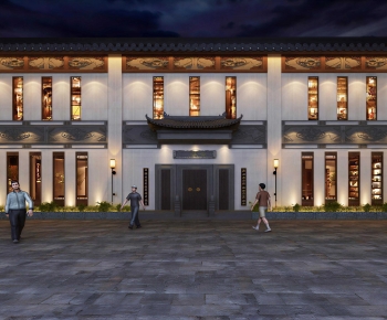 New Chinese Style Facade Element-ID:667423011