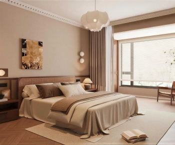 Wabi-sabi Style Bedroom-ID:841990955