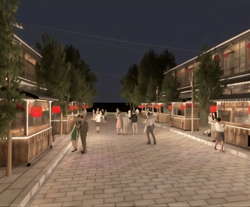 New Chinese Style Commercial Street-ID:166424991