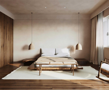 Wabi-sabi Style Bedroom-ID:810619121