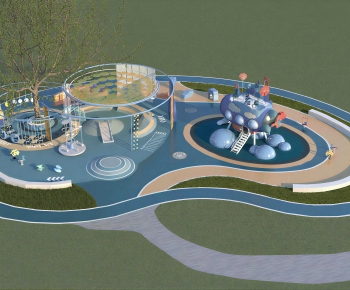 Modern Park Landscape-ID:196592092