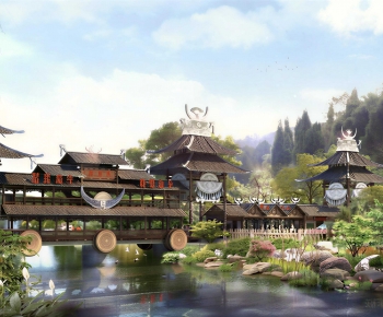 Chinese Style Building Appearance-ID:266767988