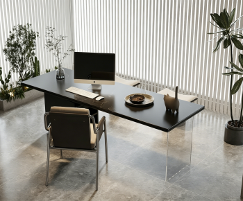 Modern Computer Desk And Chair-ID:514765027