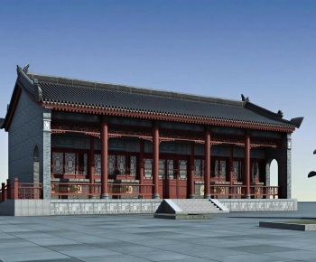 Chinese Style Ancient Architectural Buildings-ID:437078007