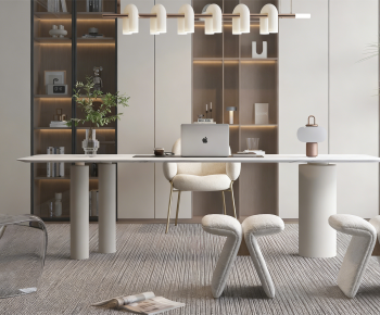 Modern Computer Desk And Chair-ID:369376904