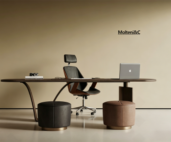 Modern Computer Desk And Chair-ID:845237025