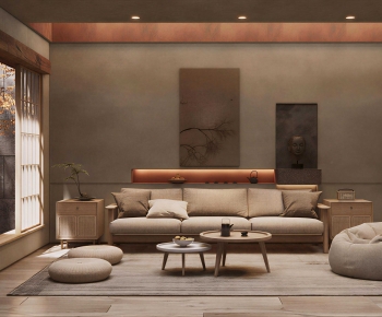 Wabi-sabi Style A Living Room-ID:357480059