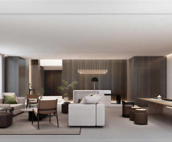 New Chinese Style A Living Room-ID:626889942