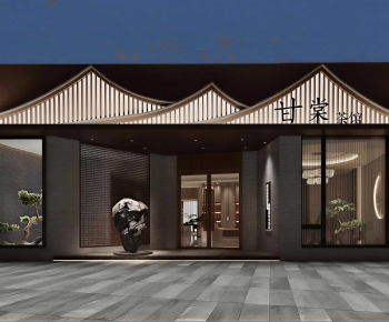 New Chinese Style Facade Element-ID:803049091