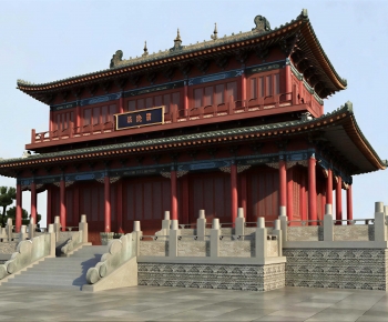 Chinese Style Ancient Architectural Buildings-ID:550493005