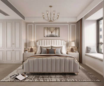American Style Bedroom-ID:612344036