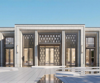 New Classical Style Appearance Of Commercial Building-ID:446022033