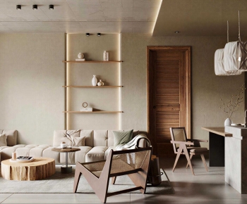 Wabi-sabi Style A Living Room-ID:298531187