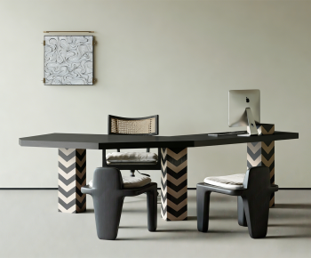 Modern Computer Desk And Chair-ID:139810093