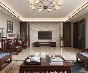 Chinese Style A Living Room-ID:168585061