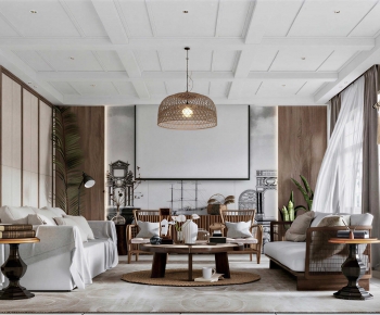 Retro Style A Living Room-ID:596128948