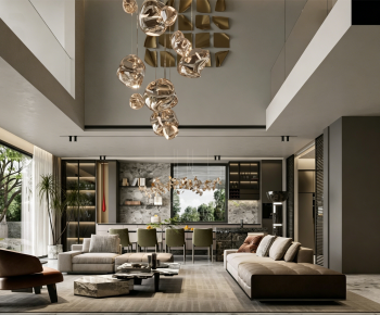 Modern A Living Room-ID:745630315