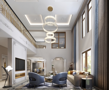 Simple European Style A Living Room-ID:783747916