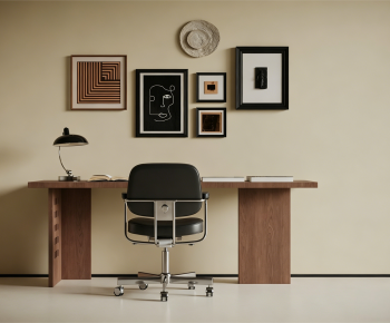Modern Computer Desk And Chair-ID:513376004