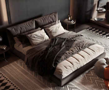 Modern Double Bed-ID:629409073