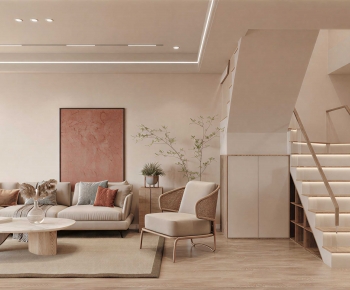 Wabi-sabi Style A Living Room-ID:582640215