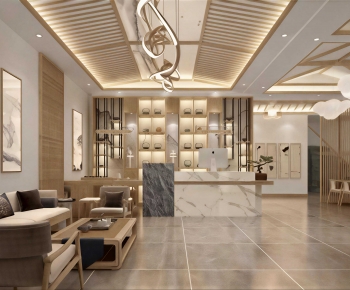 New Chinese Style Lobby Hall-ID:548626903