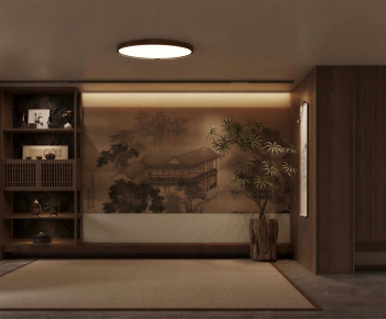 New Chinese Style TV Wall-ID:601641896
