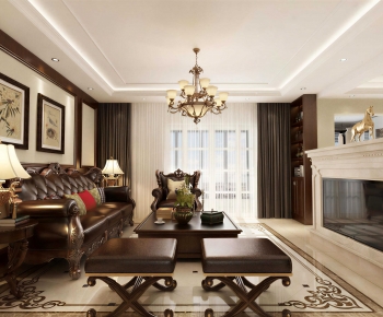 American Style A Living Room-ID:411876927