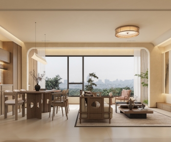 New Chinese Style A Living Room-ID:598928936