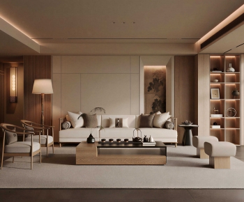 New Chinese Style A Living Room-ID:262210472