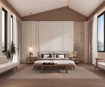 New Chinese Style Bedroom-ID:115276104