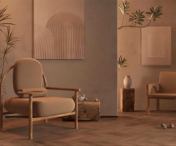 Wabi-sabi Style Lounge Chair-ID:741904975
