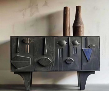 Wabi-sabi Style Entrance Cabinet-ID:344727049