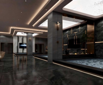 New Chinese Style Lobby Hall-ID:128641183