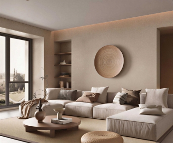 Wabi-sabi Style A Living Room-ID:670000085
