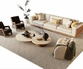 Wabi-sabi Style Sofa Combination-ID:221513994