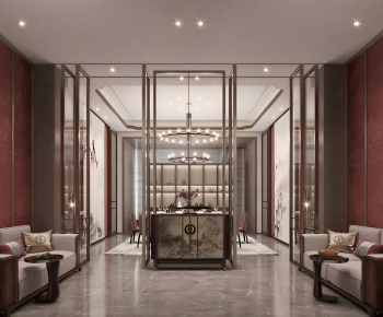 New Chinese Style A Living Room-ID:163141012