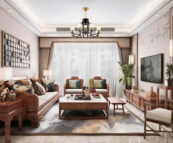 New Chinese Style Bedroom-ID:962927103