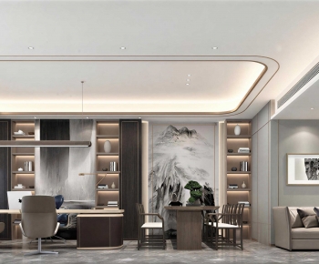 New Chinese Style Manager's Office-ID:107169229
