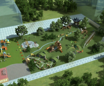 New Chinese Style Park Landscape-ID:304709915