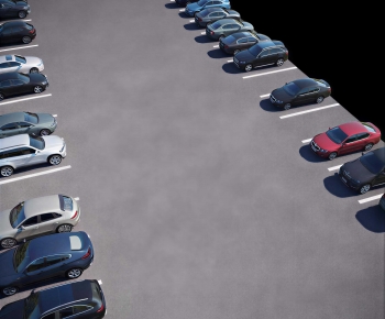 Modern Outdoor Parking Lot-ID:713150029