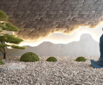 Japanese Style Plant Landscaping-ID:738404044